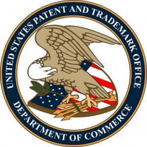 Seal of the United States Patent and Trademark Office representing inventors and their innovations.