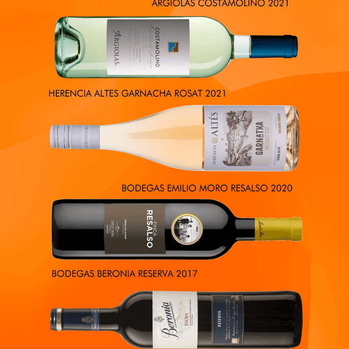 February Wine Recommendations featuring Umani Ronchi, Argilas Costamolino, Herencia Altes, Bodegas Emilio Moro, Beronia, and Palacios.