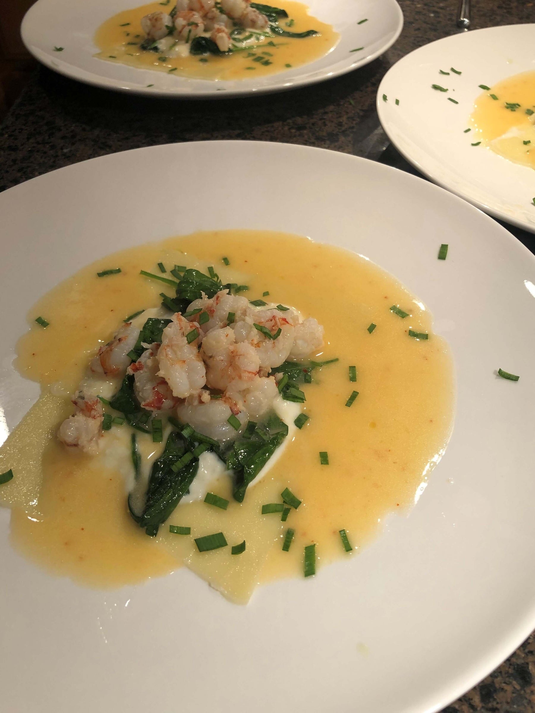 Open Faced Rock Shrimp Ricotta Ravioli