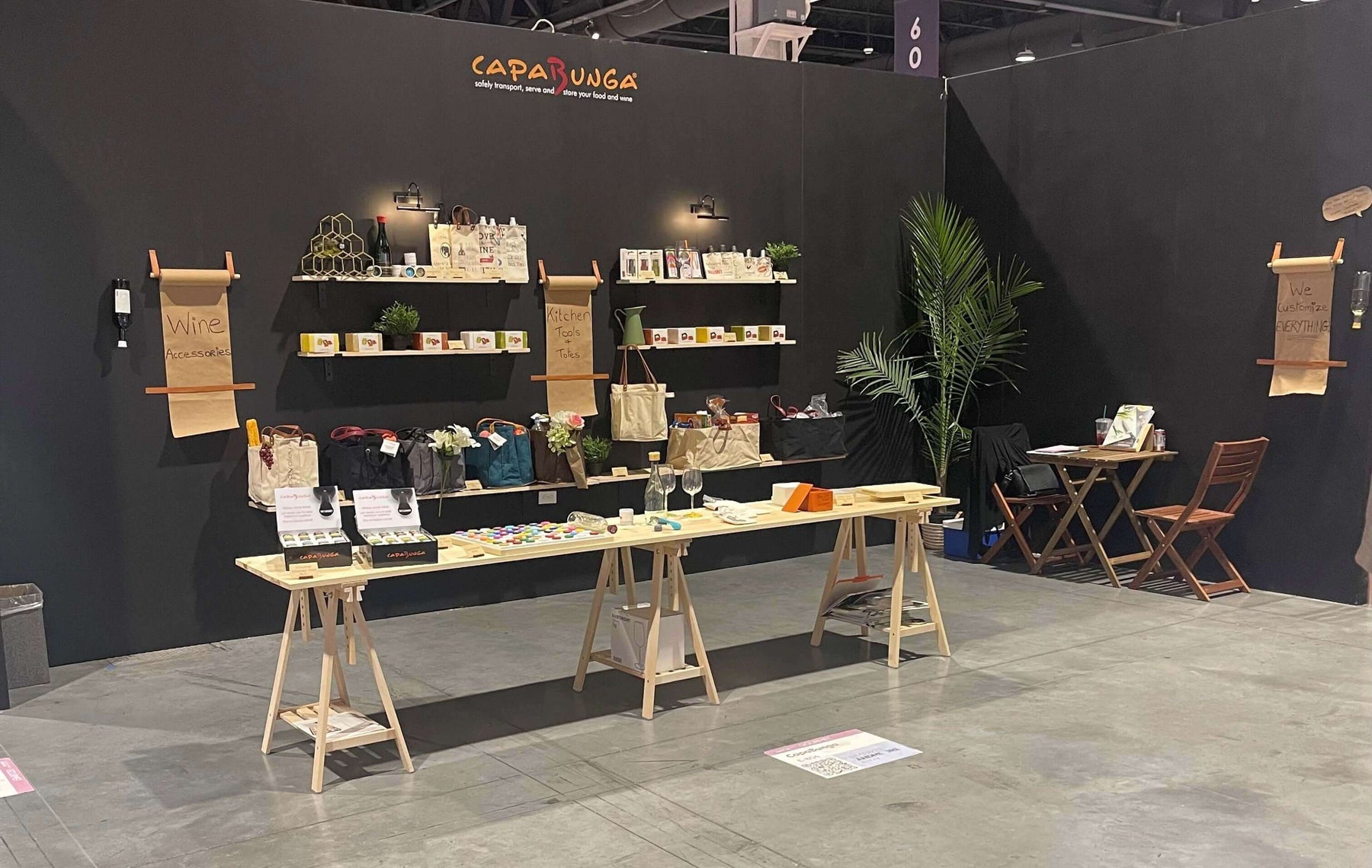 Summer Trade Show Season: Booth display featuring products and branding at an event.