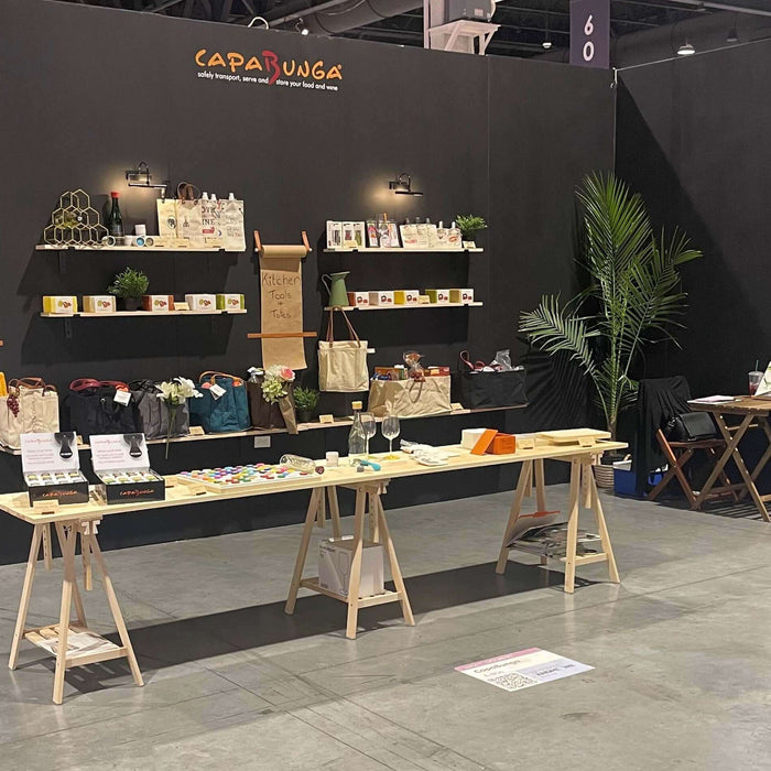 Summer Trade Show Season: Booth display featuring products and branding at an event.