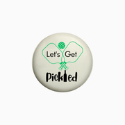 Lets Get Pickled silicone wine cap design with playful balloon graphics