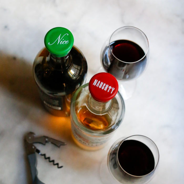 Holiday Wine Cap Designs