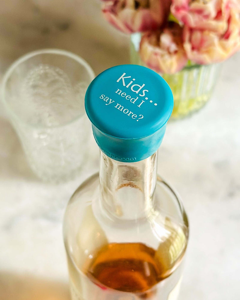 Kids Need I Say More Silicone Wine Cap Design