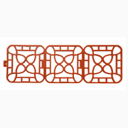 Interlocking silicone trivet in orange color featuring a modular design for heat-resistant protection.