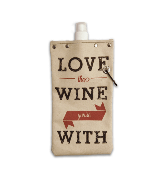 Love the Wine You're With 750ml Canvas Canteen