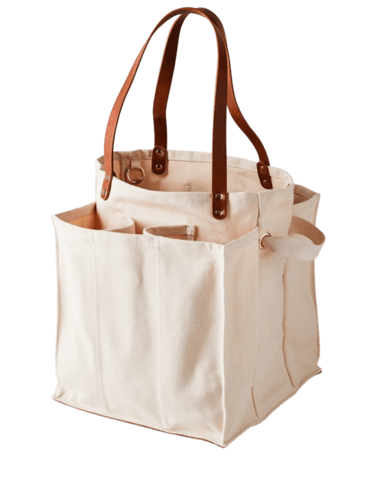 Leather Handle Tote Bag