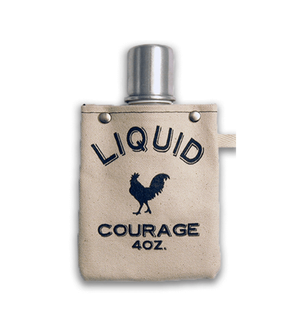 4oz Canvas Flask with metal shot glass
