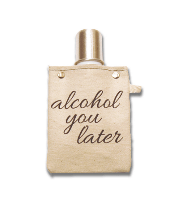 4oz Canvas Flask with metal shot glass