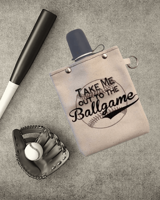 8oz Canvas Flask with silicone shot glass