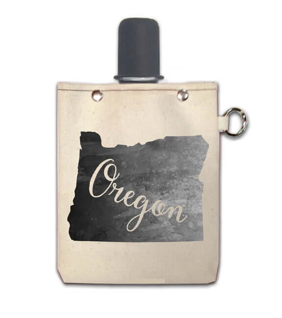 8oz Canvas Flask with silicone shot glass