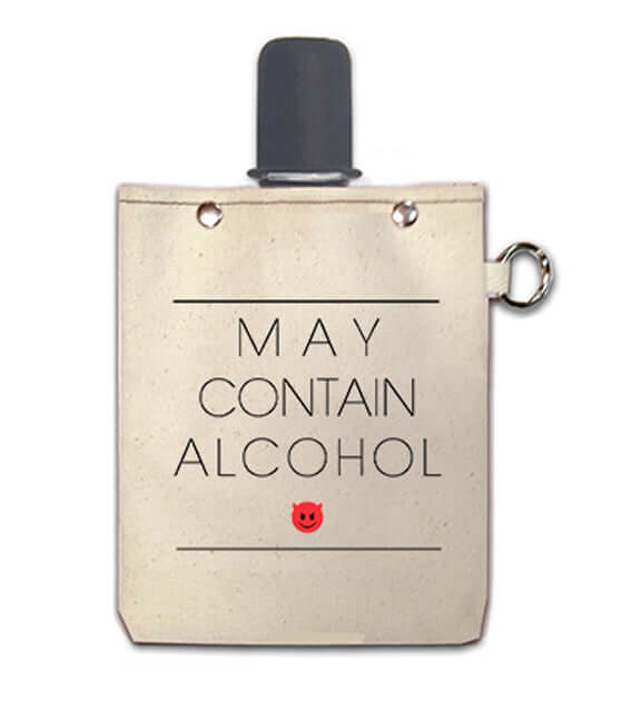 8oz Canvas Flask with silicone shot glass