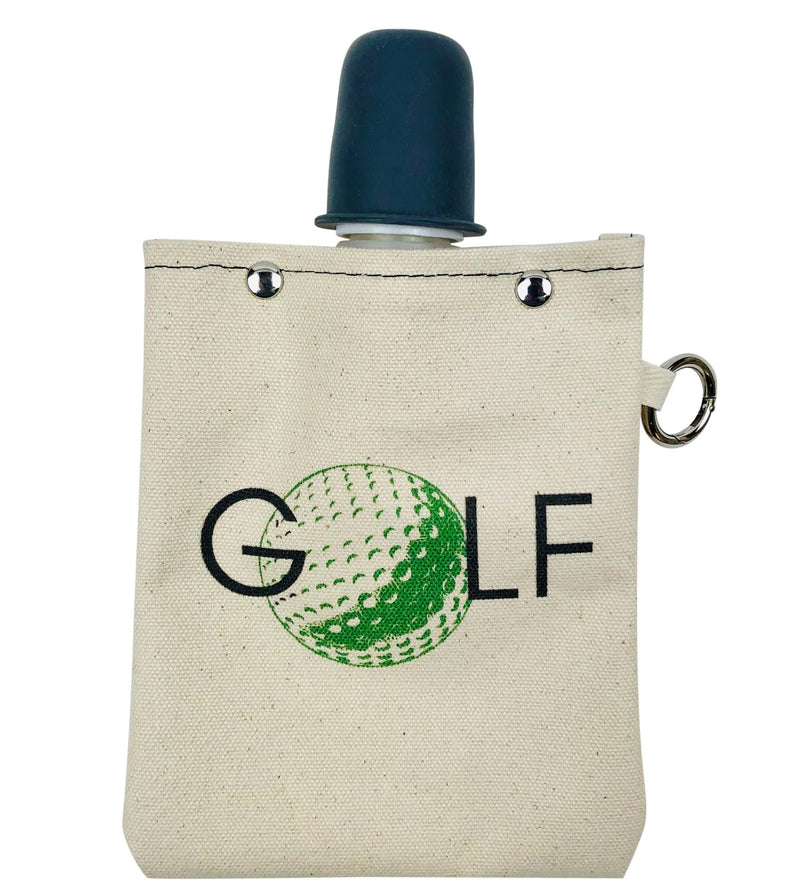 8oz Canvas Flask with silicone shot glass