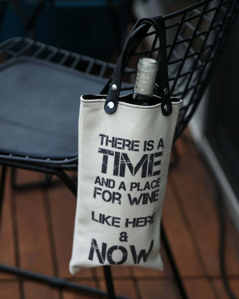  Wine Carrier/Tote with Vegan Leather Handles