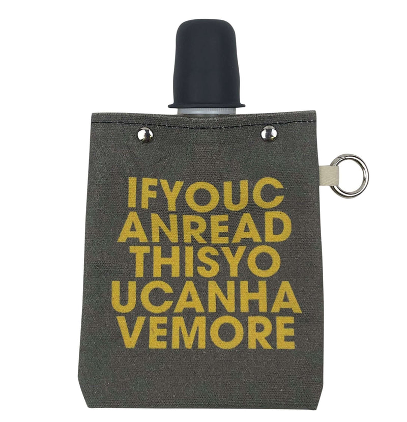 8oz Canvas Flask with silicone shot glass