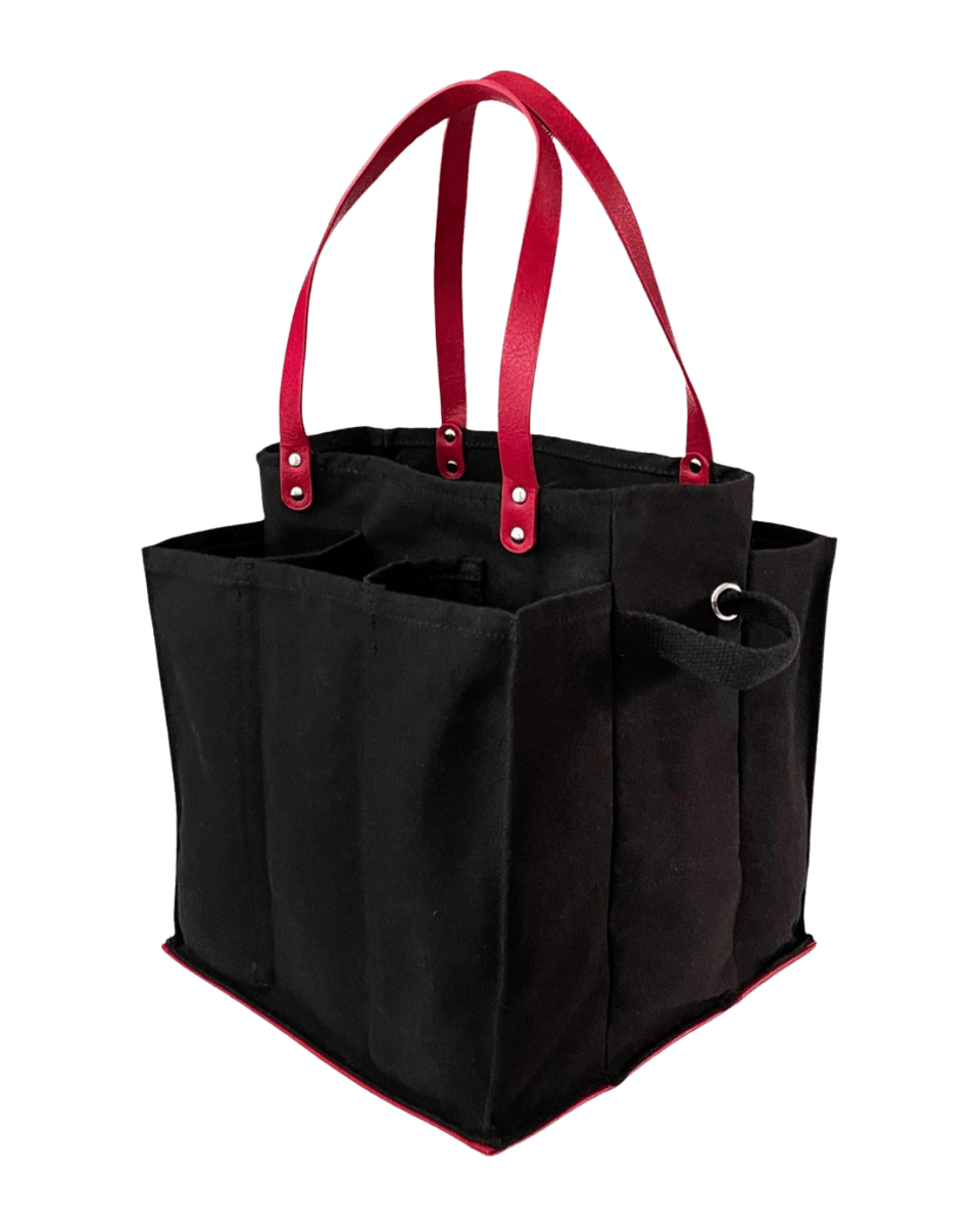 Black and red online tote