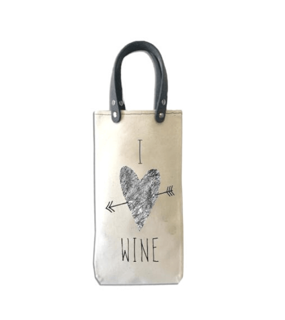 Wine Carrier/Tote with Vegan Leather Handles