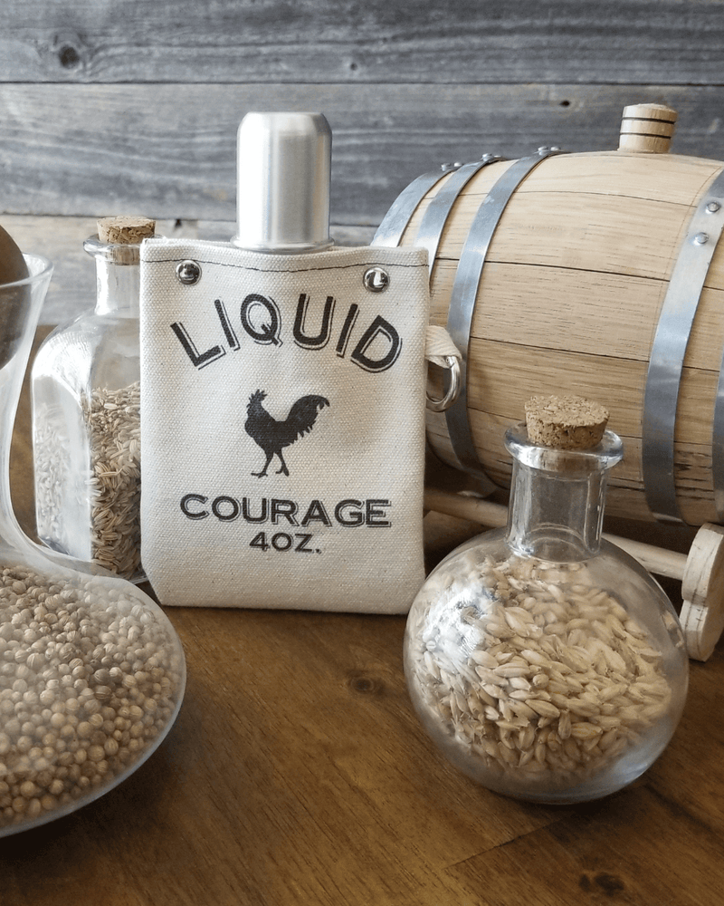 120 ml Canvas Flask with metal shot glass