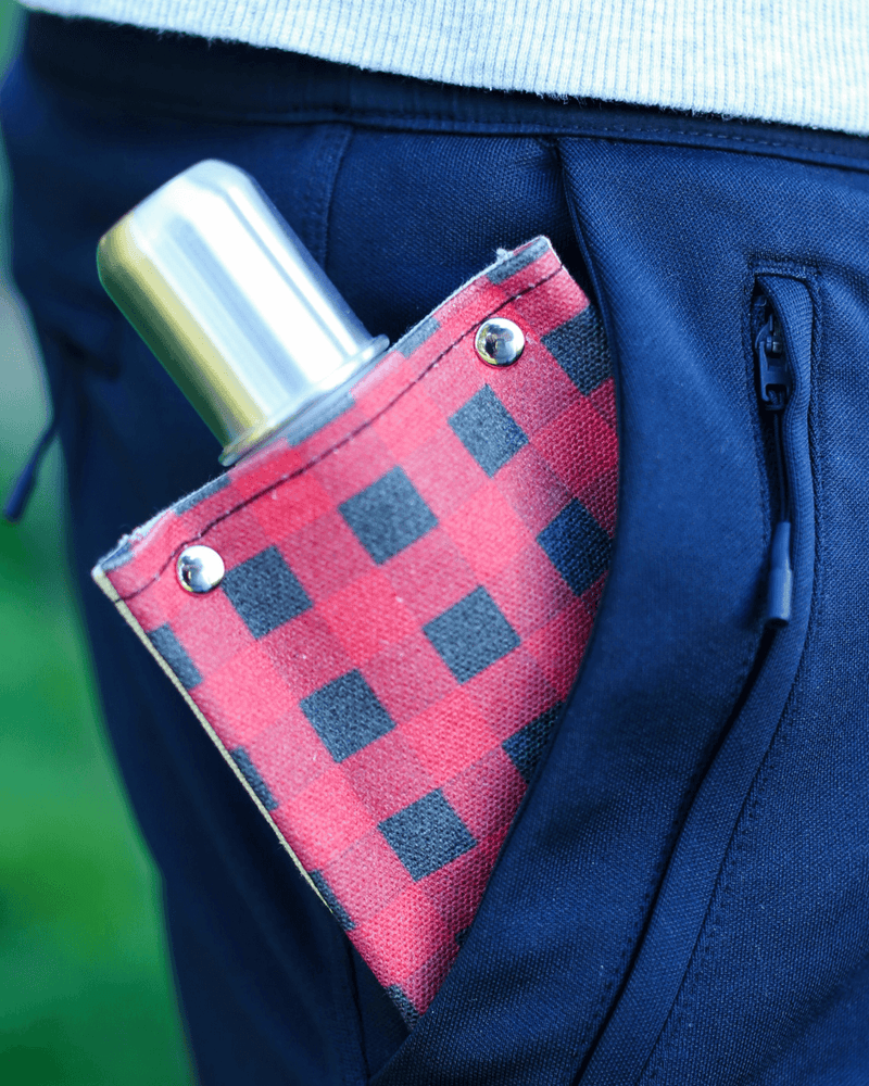 4oz Canvas Flask with metal shot glass